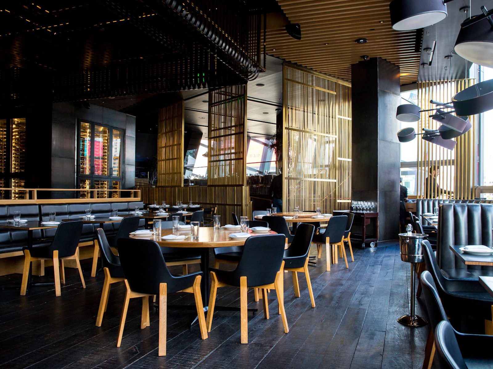 Dining room of an upscale restaurant before service