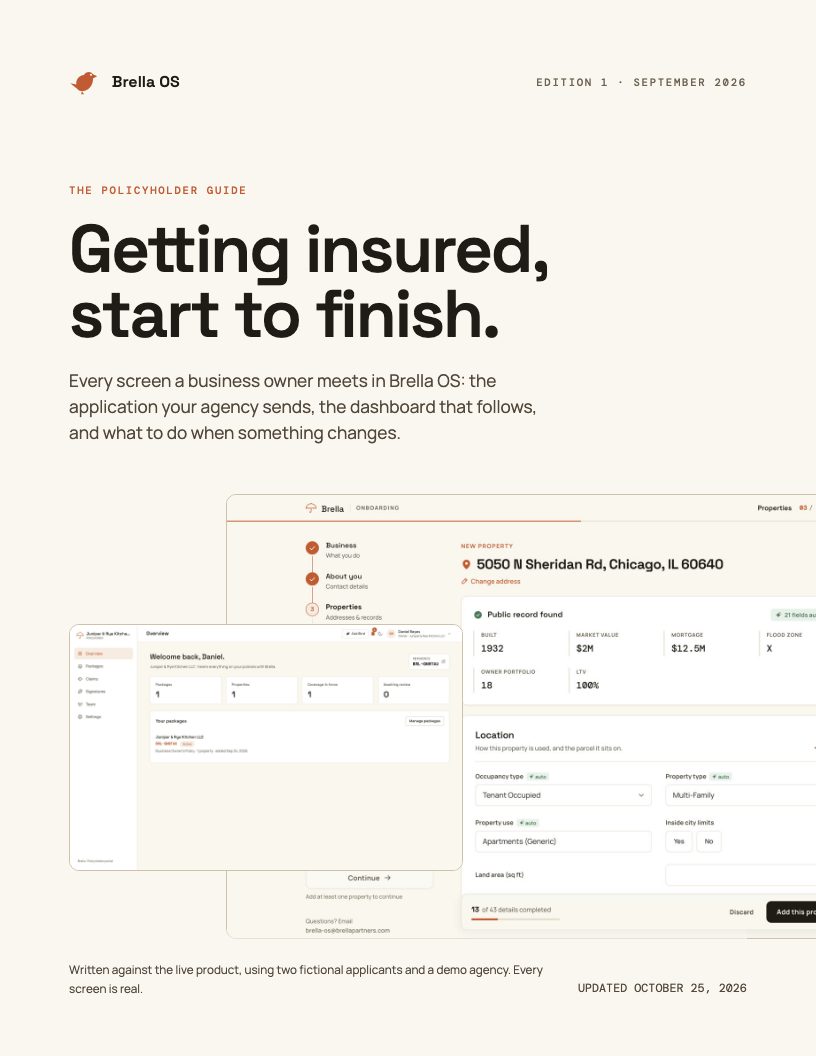Cover of the policyholder guide